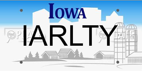 IARLTY Iowa License Plate