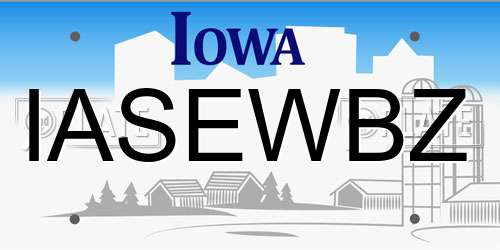 IASEWBZ Iowa License Plate