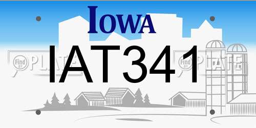 IAT341 Iowa License Plate