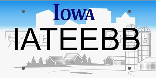 IATEEBB Iowa License Plate