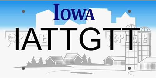 IATTGTT Iowa License Plate