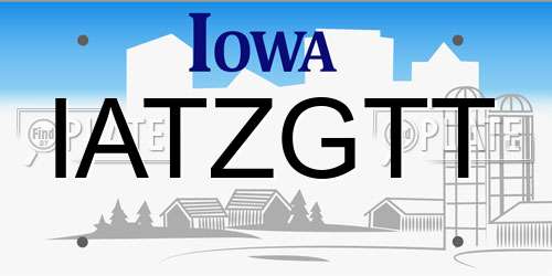 IATZGTT Iowa License Plate