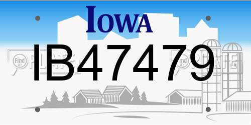 IB47479 Iowa License Plate
