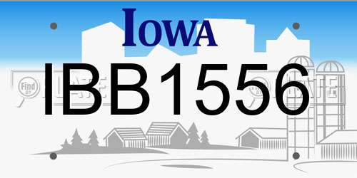 IBB1556 Iowa License Plate
