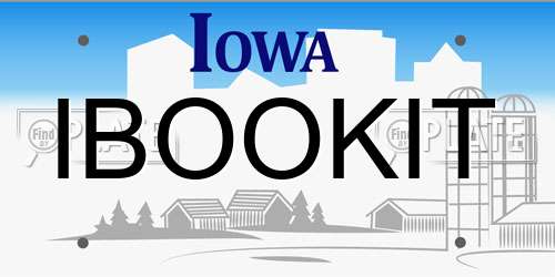 IBOOKIT Iowa License Plate