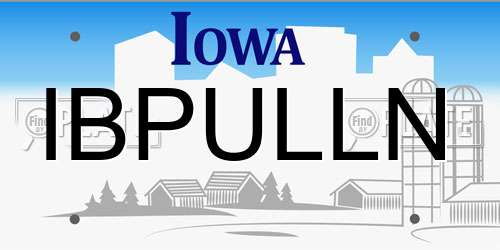IBPULLN Iowa License Plate