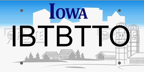 IBTBTTO Iowa License Plate