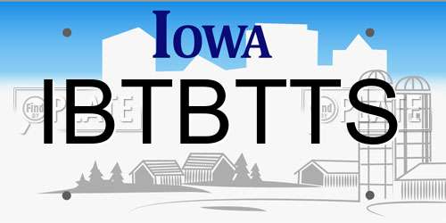 IBTBTTS Iowa License Plate