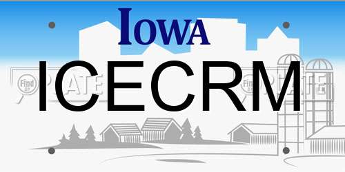 ICECRM Iowa License Plate
