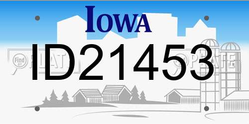 ID21453 Iowa License Plate