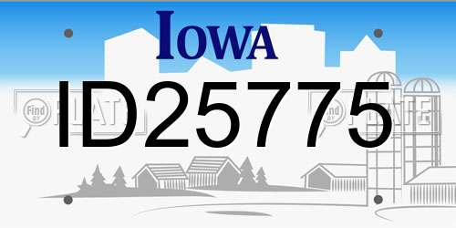 ID25775 Iowa License Plate