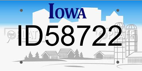 ID58722 Iowa License Plate