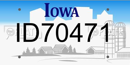 ID70471 Iowa License Plate