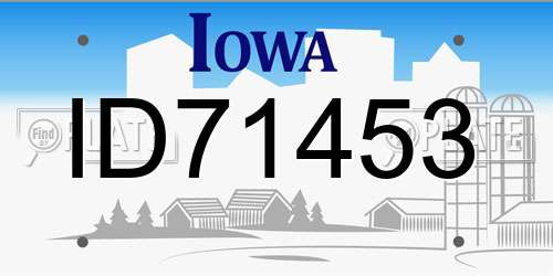 ID71453 Iowa License Plate