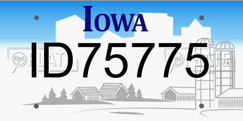 ID75775 Iowa License Plate