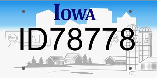 ID78778 Iowa License Plate