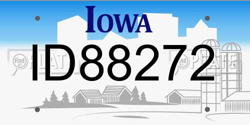 ID88272 Iowa License Plate