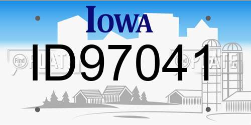 ID97041 Iowa License Plate