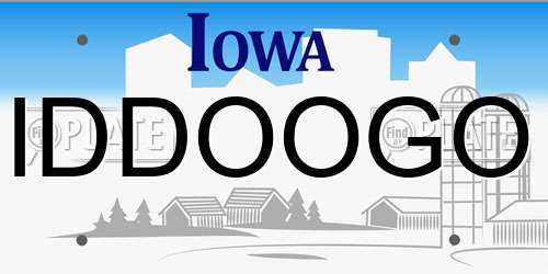 IDDOOGO Iowa License Plate