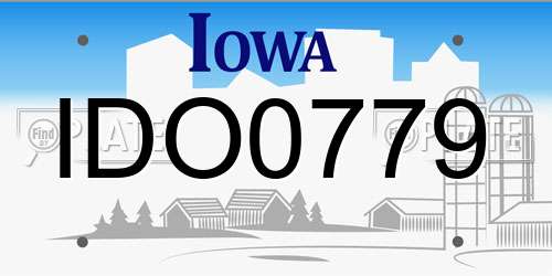 IDO0779 Iowa License Plate