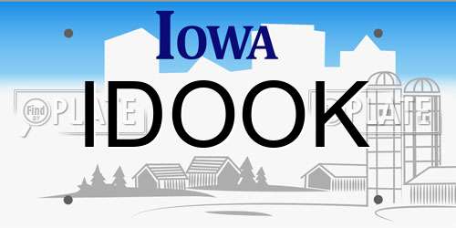 IDOOK Iowa License Plate