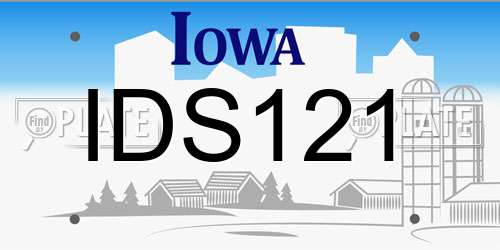 IDS121 Iowa License Plate