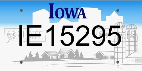 IE15295 Iowa License Plate