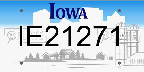 IE21271 Iowa License Plate