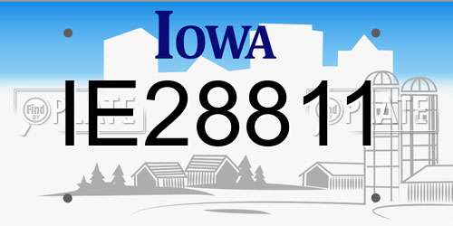 IE28811 Iowa License Plate