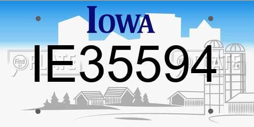 IE35594 Iowa License Plate