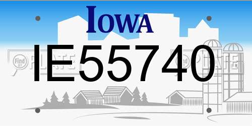 IE55740 Iowa License Plate