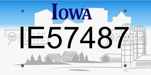 IE57487 Iowa License Plate