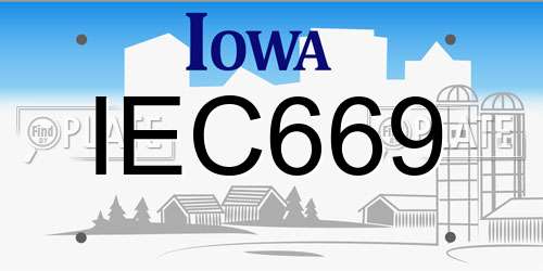 IEC669 Iowa License Plate