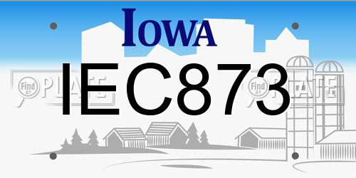 IEC873 Iowa License Plate
