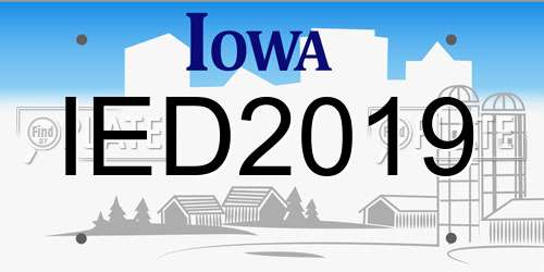 IED2019 Iowa License Plate