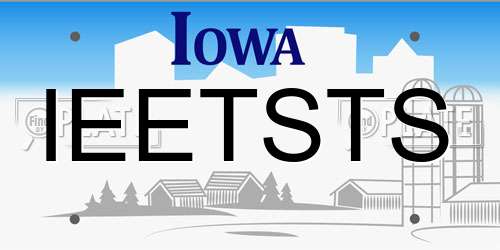 IEETSTS Iowa License Plate