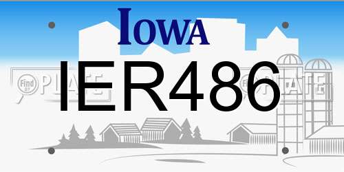 IER486 Iowa License Plate