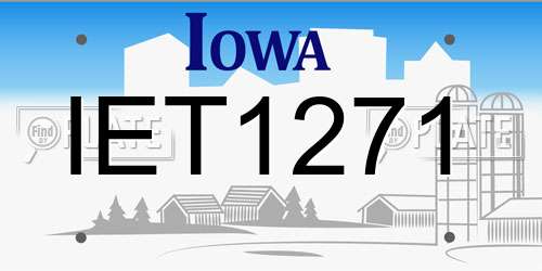 IET1271 Iowa License Plate