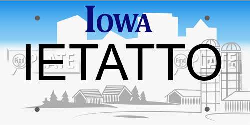 IETATTO Iowa License Plate