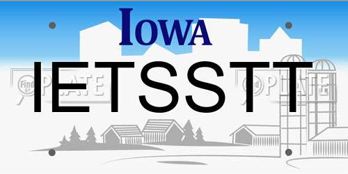 IETSSTT Iowa License Plate