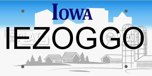 IEZOGGO Iowa License Plate