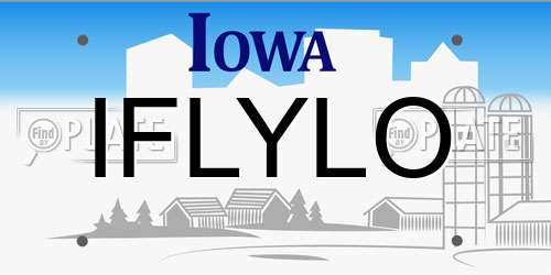 IFLYLO Iowa License Plate