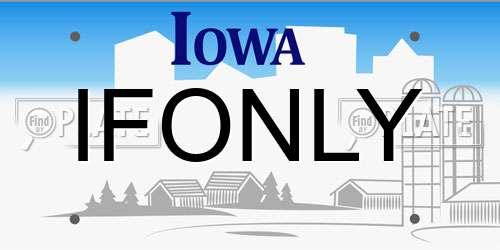 IFONLY Iowa License Plate