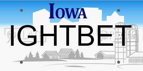 IGHTBET Iowa License Plate