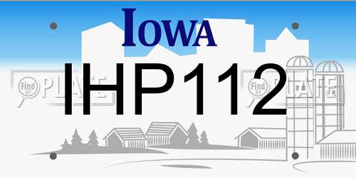 IHP112 Iowa License Plate