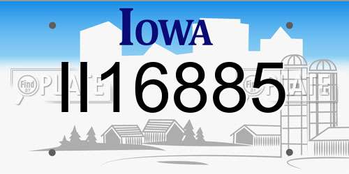 II16885 Iowa License Plate