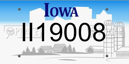 II19008 Iowa License Plate