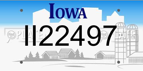II22497 Iowa License Plate