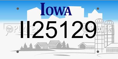 II25129 Iowa License Plate