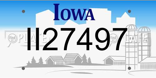 II27497 Iowa License Plate